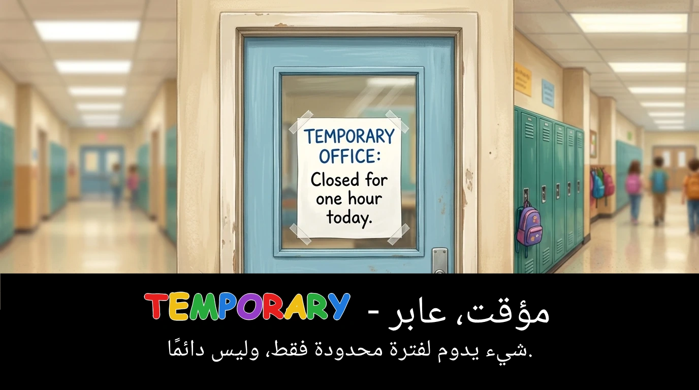 Arabic Illustration for temporary